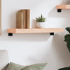 Vegghylle 60x20x6 cm ubehandlet heltre eik