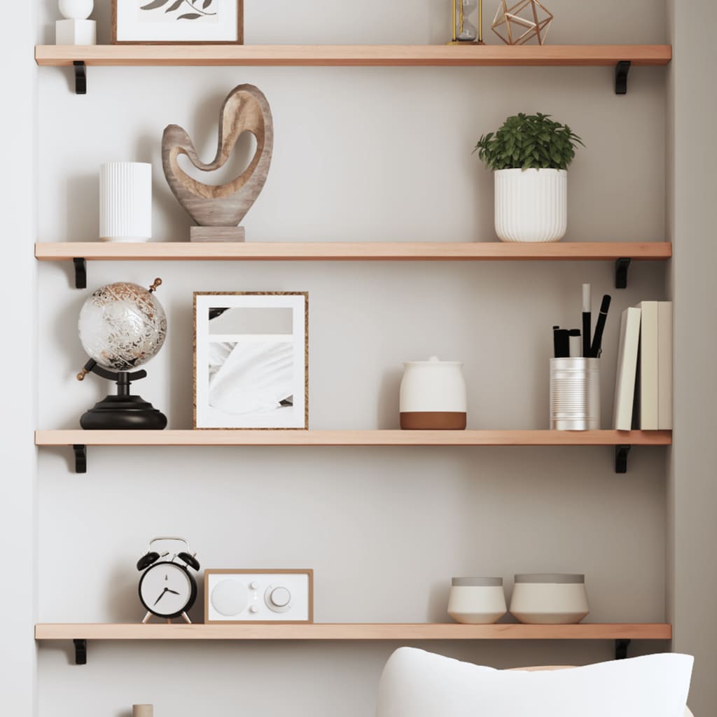 Vegghylle 80x10x2 cm ubehandlet heltre eik