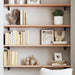 Vegghylle 80x20x2 cm ubehandlet heltre eik vidaXL