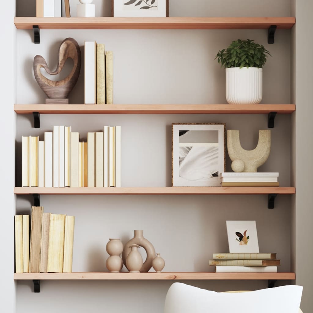 Vegghylle 80x20x2 cm ubehandlet heltre eik vidaXL