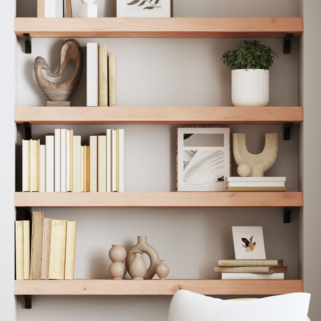 Vegghylle 80x20x6 cm ubehandlet heltre eik vidaXL