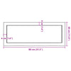 Vegghylle 80x30x(2-4) cm ubehandlet heltre eik