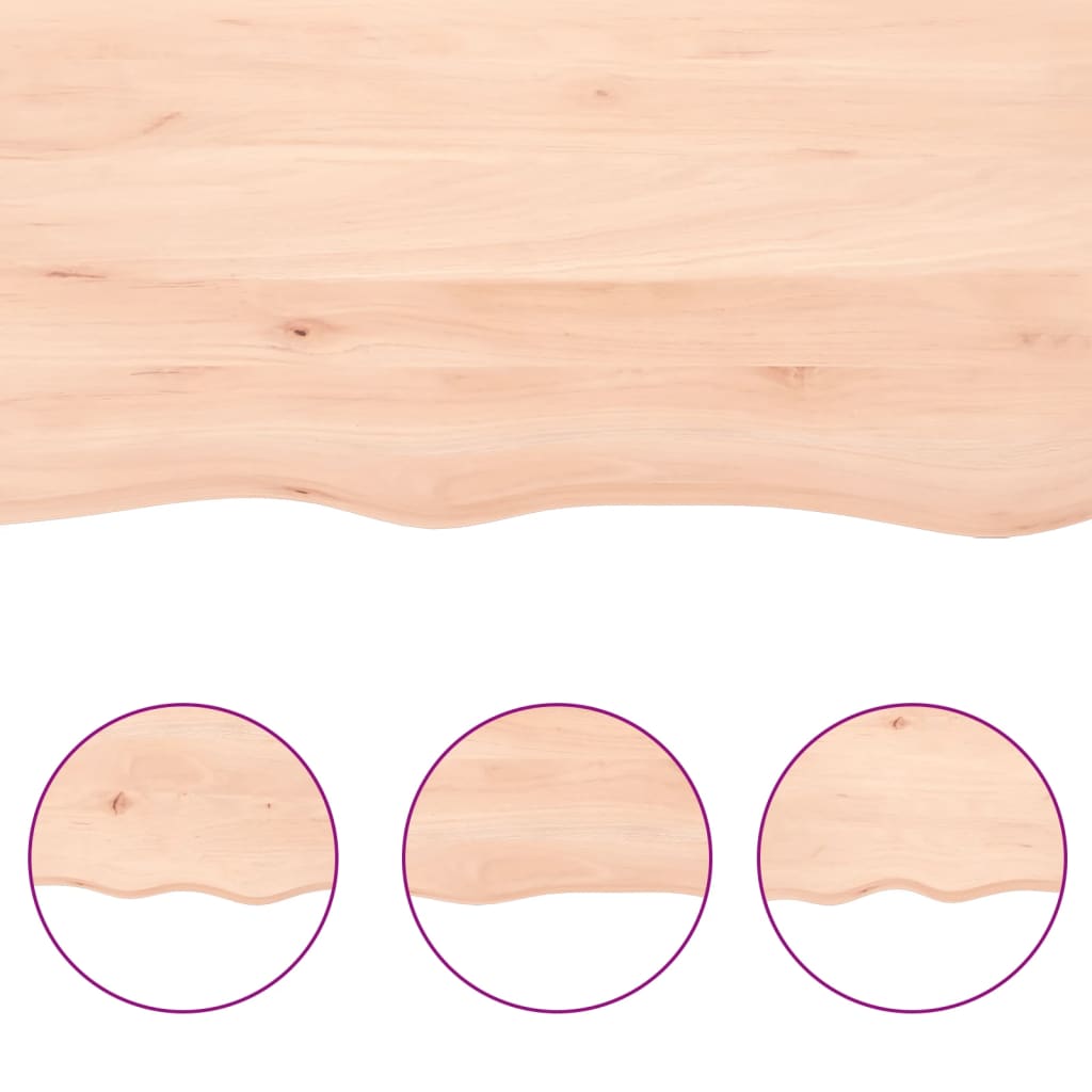 Vegghylle 80x40x(2-4) cm ubehandlet heltre eik