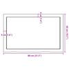 Vegghylle 80x50x(2-6) cm ubehandlet heltre eik