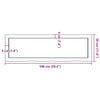 Vegghylle 100x30x(2-6) cm ubehandlet heltre eik
