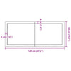 Vegghylle 120x50x(2-4) cm ubehandlet heltre eik