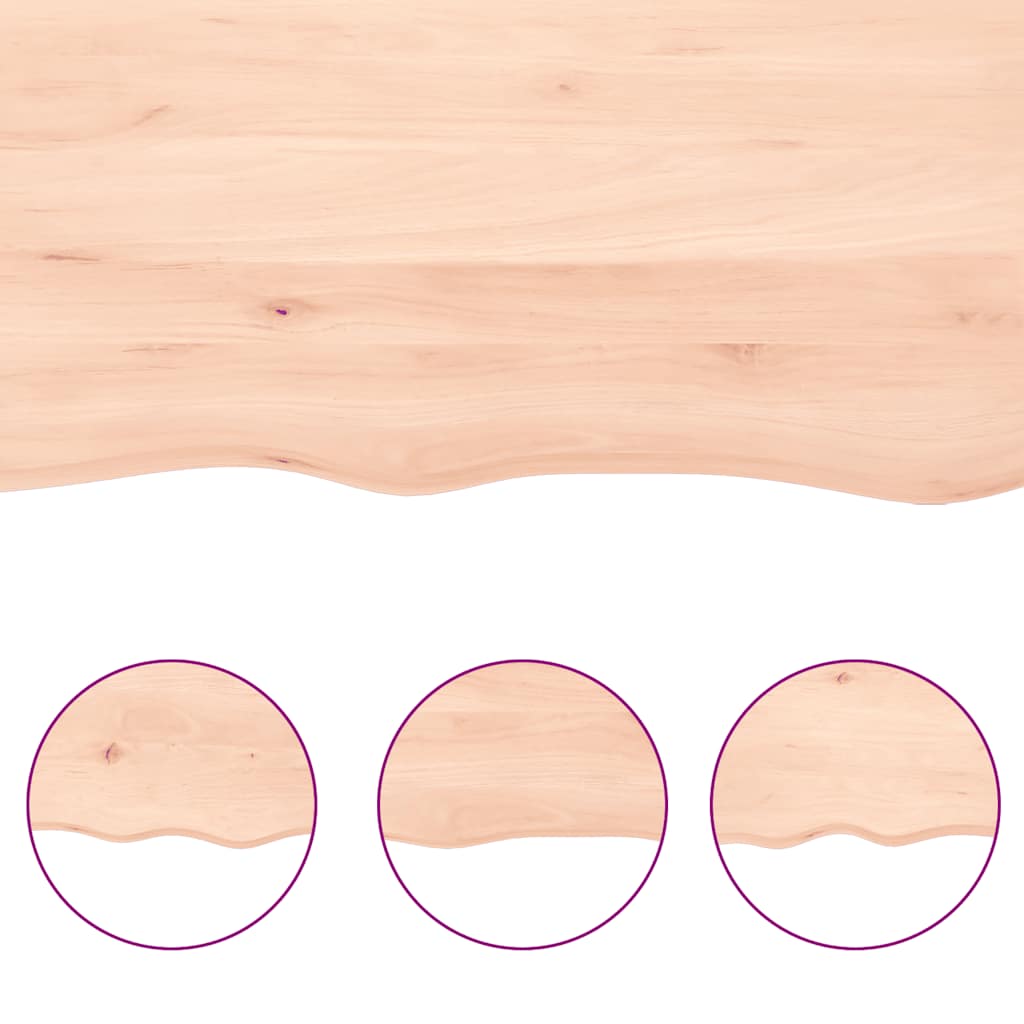 Vegghylle 160x60x(2-4) cm ubehandlet heltre eik