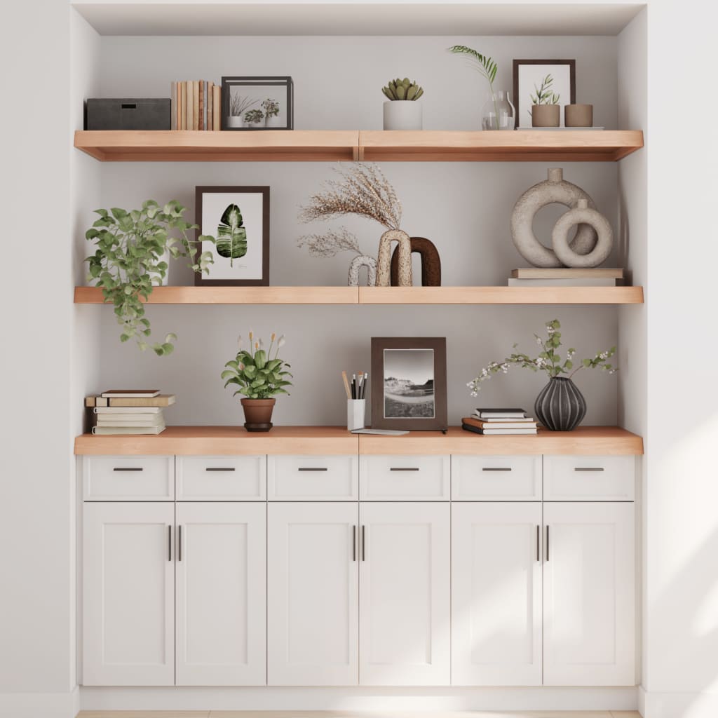 Vegghylle 180x50x(2-6) cm ubehandlet heltre eik