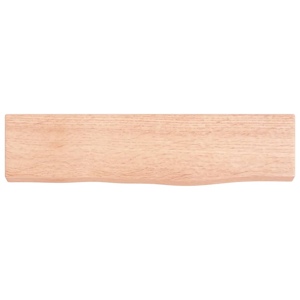 Vegghylle lysebrun 40x10x2 cm behandlet heltre eik