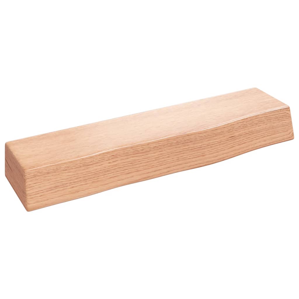 Vegghylle lysebrun 40x10x6 cm behandlet heltre eik