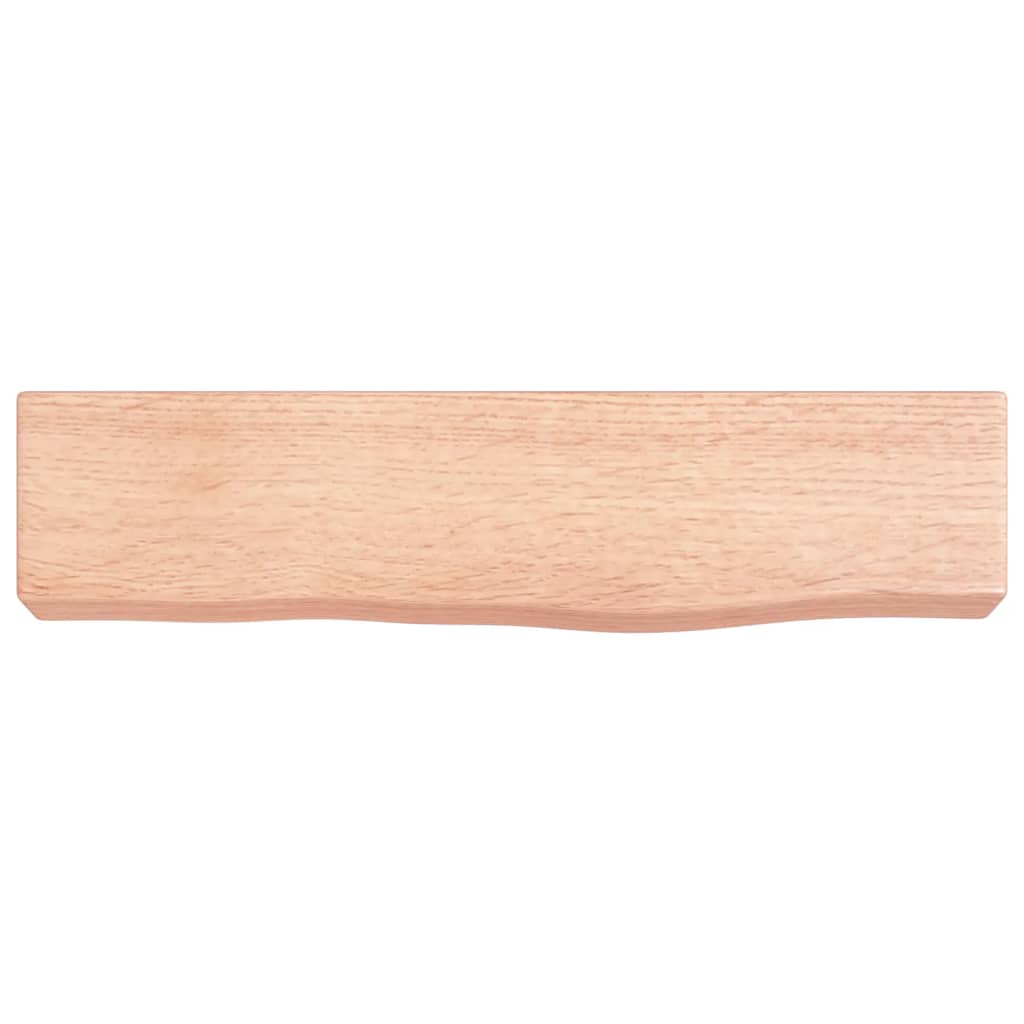 Vegghylle lysebrun 40x10x6 cm behandlet heltre eik