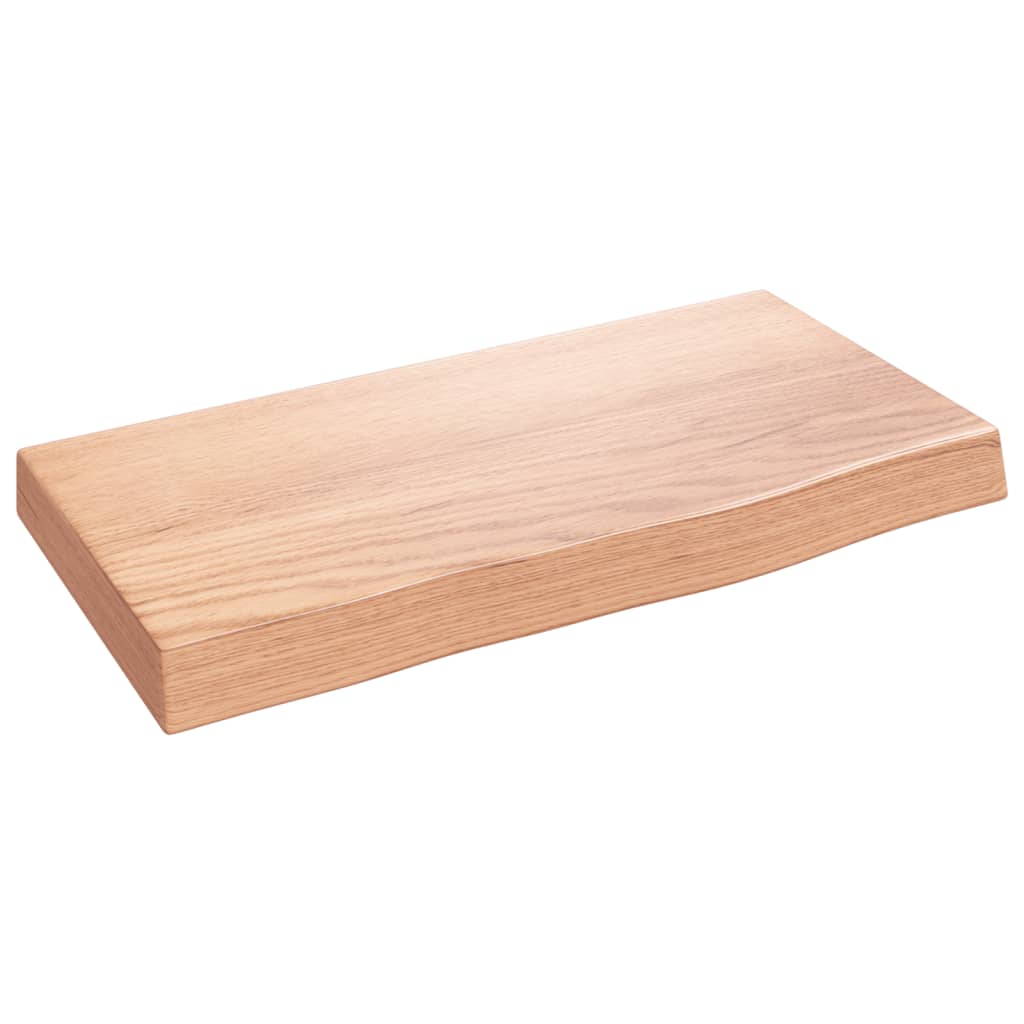Vegghylle lysebrun 40x20x4 cm behandlet heltre eik