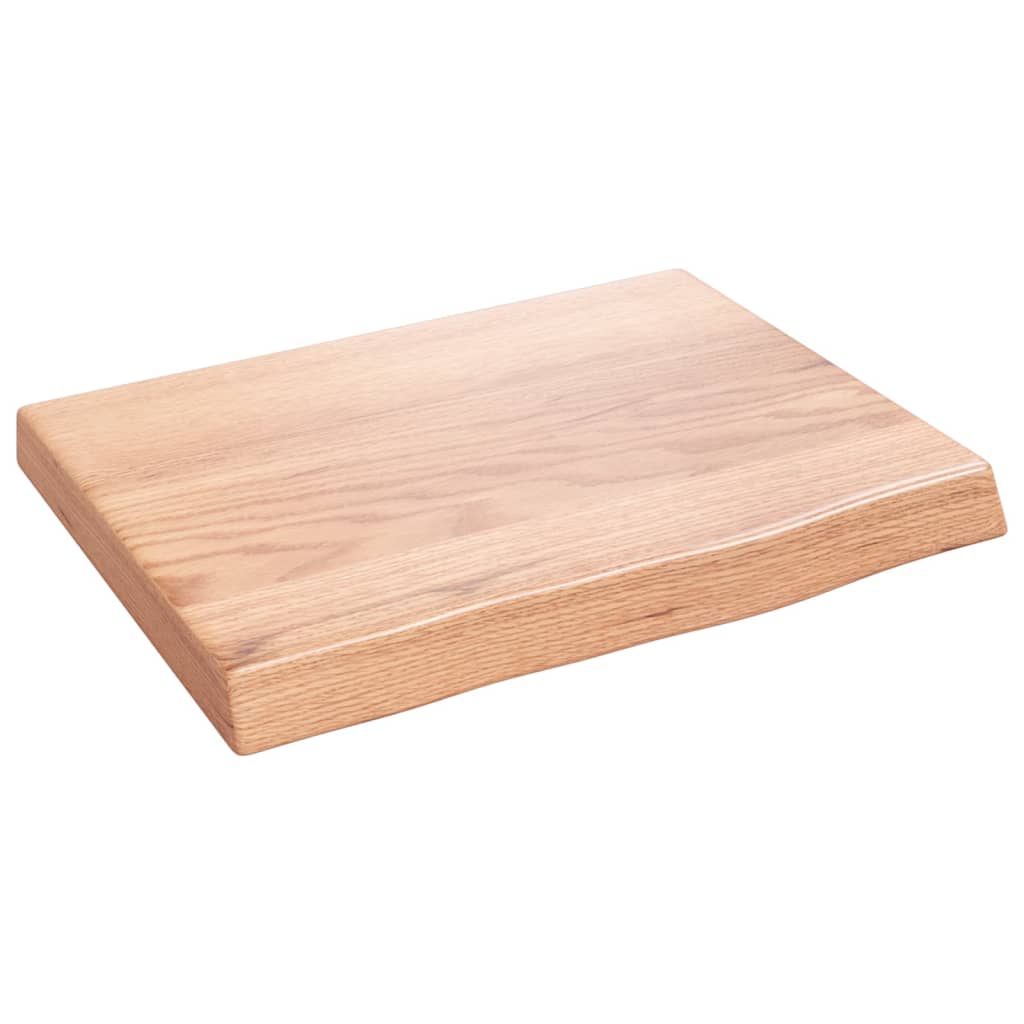 Vegghylle lysebrun 40x30x(2-4) cm behandlet heltre eik