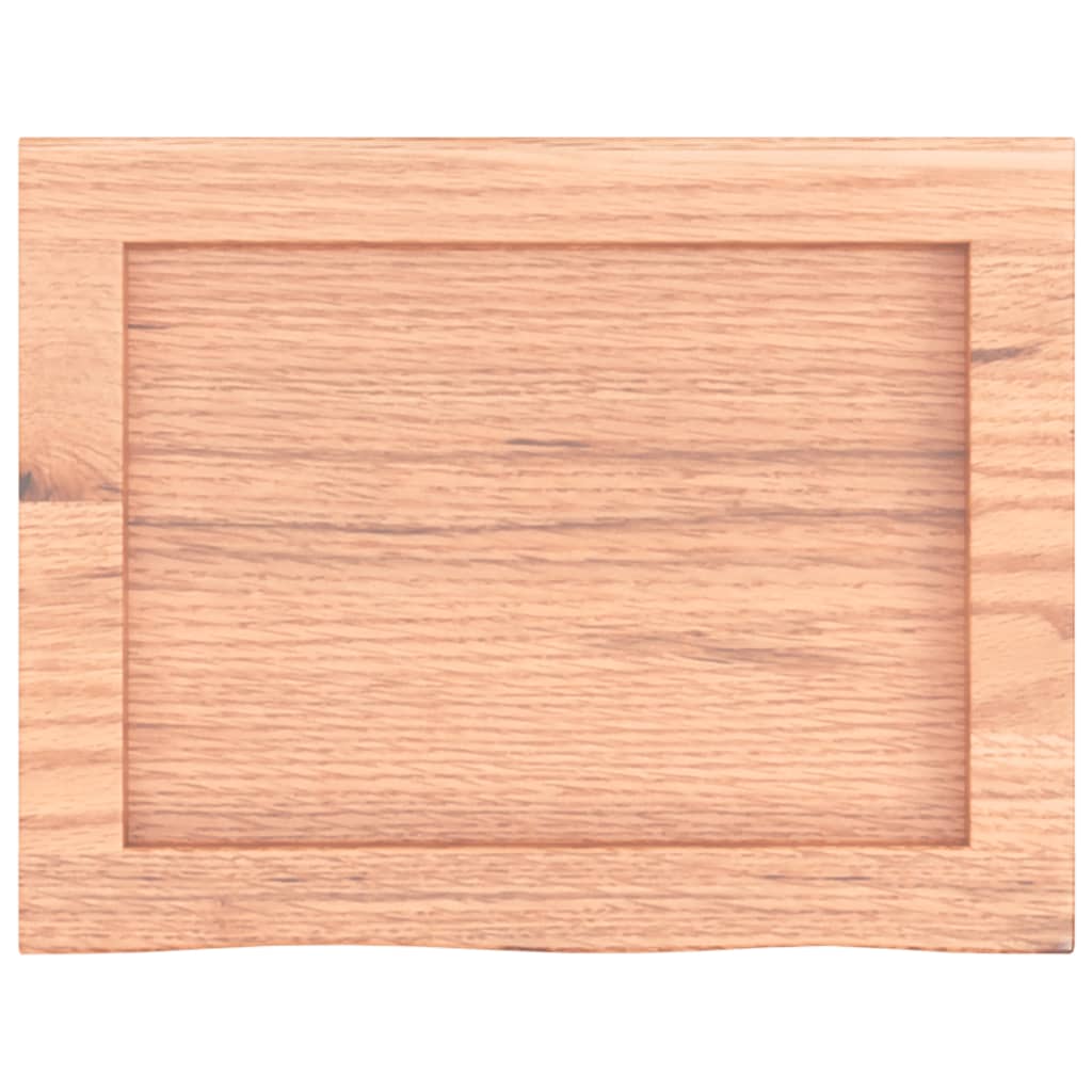 Vegghylle lysebrun 40x30x(2-4) cm behandlet heltre eik