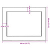 Vegghylle lysebrun 40x30x(2-6) cm behandlet heltre eik