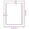 Vegghylle lysebrun 40x50x(2-6) cm behandlet heltre eik