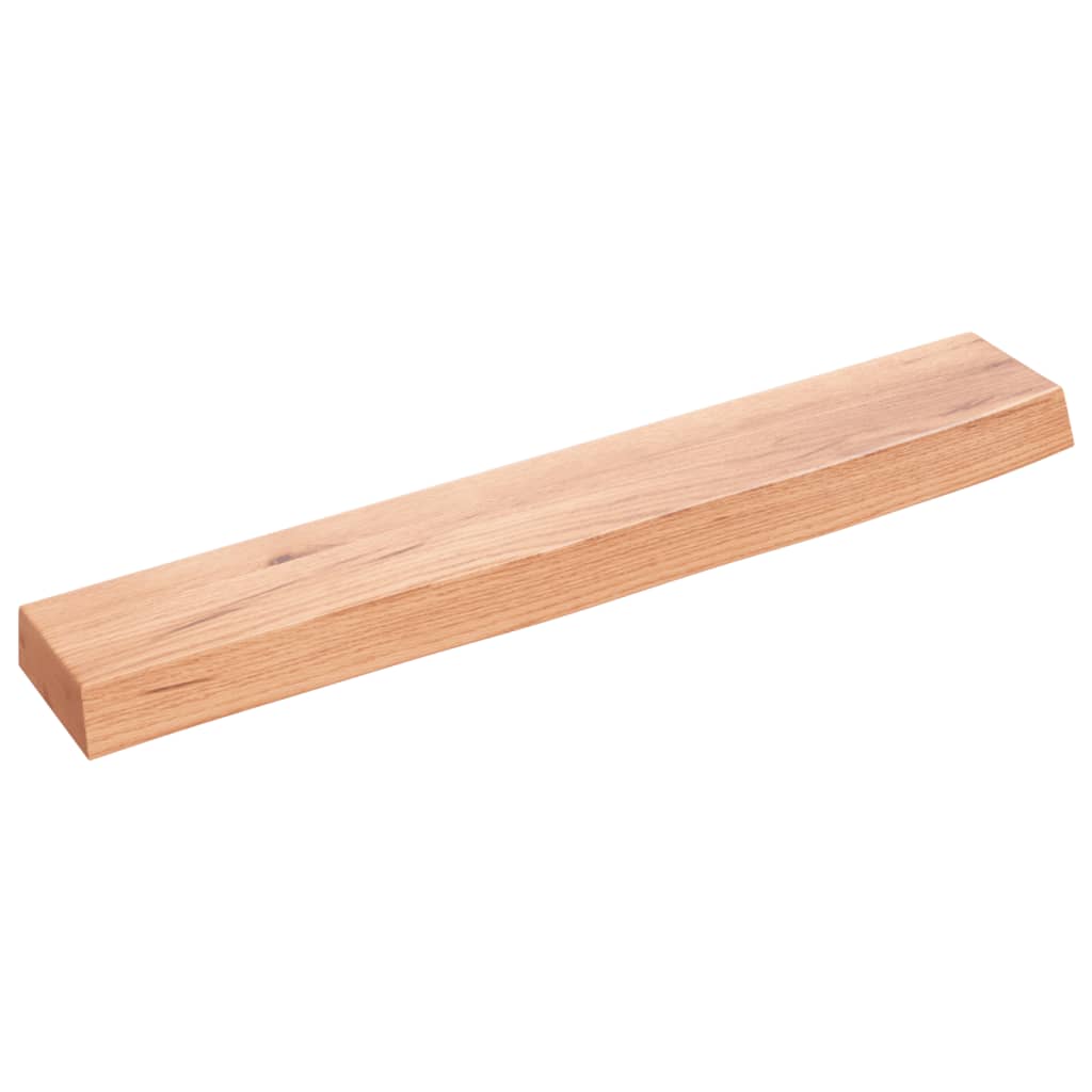 Vegghylle lysebrun 60x10x4 cm behandlet heltre eik