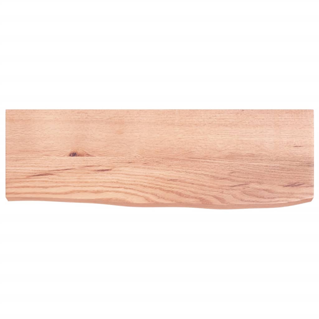 Vegghylle lysebrun 60x20x4 cm behandlet heltre eik