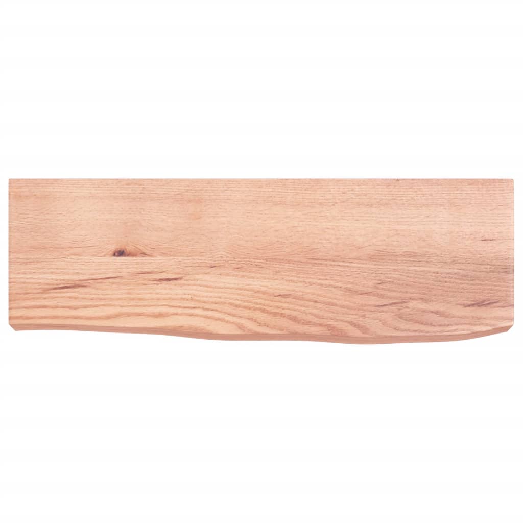 Vegghylle lysebrun 60x20x6 cm behandlet heltre eik