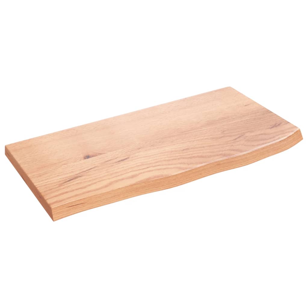 Vegghylle lysebrun 60x30x2 cm behandlet heltre eik