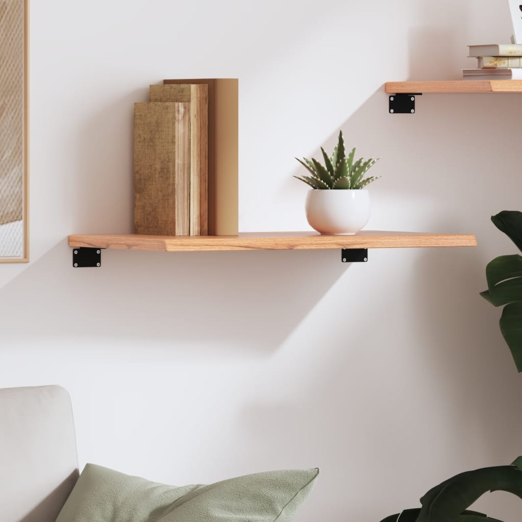 Vegghylle lysebrun 60x30x2 cm behandlet heltre eik