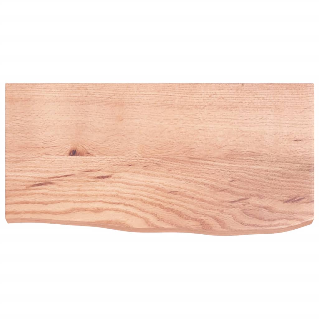 Vegghylle lysebrun 60x30x(2-4) cm behandlet heltre eik