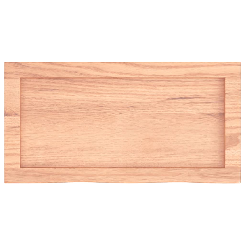 Vegghylle lysebrun 60x30x(2-6) cm behandlet heltre eik