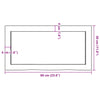 Vegghylle lysebrun 60x30x(2-6) cm behandlet heltre eik