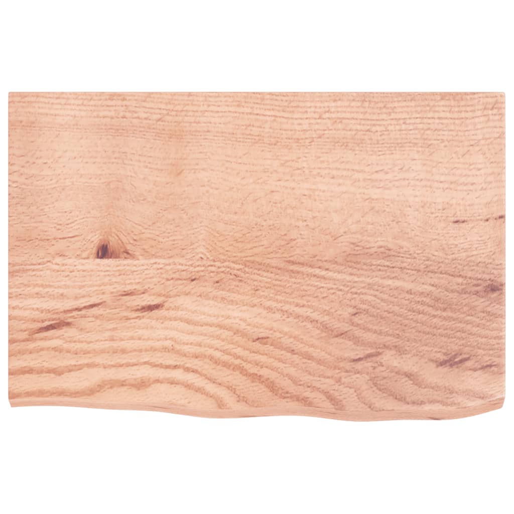 Vegghylle lysebrun 60x40x2 cm behandlet heltre eik