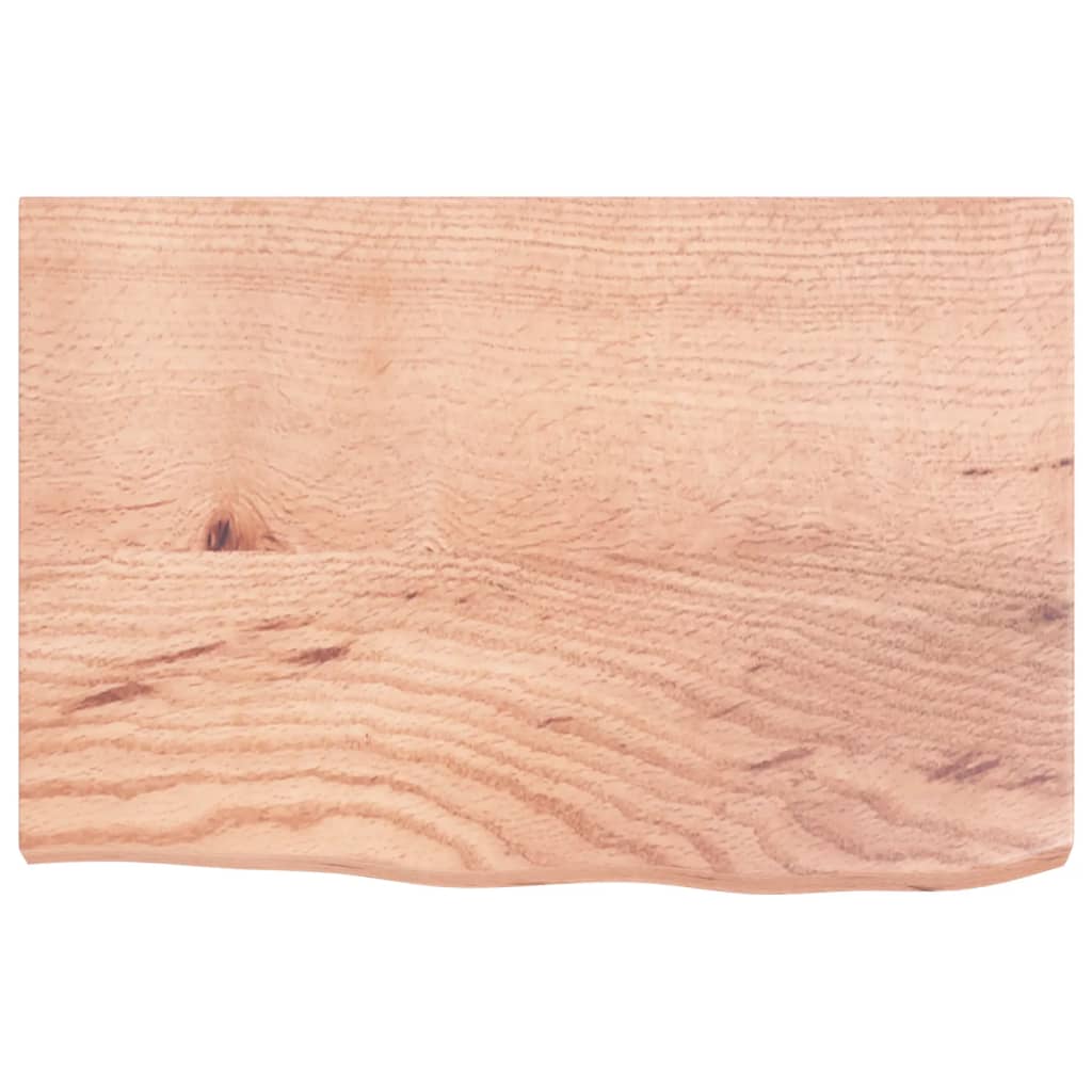 Vegghylle lysebrun 60x40x(2-4) cm behandlet heltre eik