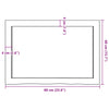 Vegghylle lysebrun 60x40x(2-6) cm behandlet heltre eik