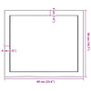 Vegghylle lysebrun 60x50x(2-4) cm behandlet heltre eik