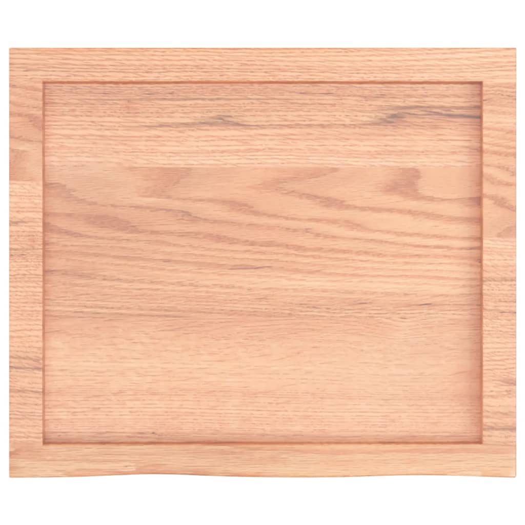 Vegghylle lysebrun 60x50x(2-6) cm behandlet heltre eik