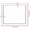Vegghylle lysebrun 60x50x(2-6) cm behandlet heltre eik