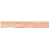 Vegghylle lysebrun 80x10x2 cm behandlet heltre eik