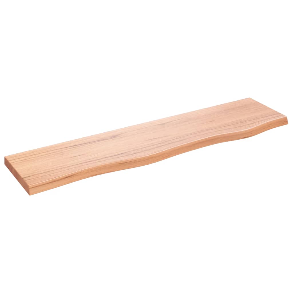 Vegghylle lysebrun 80x20x2 cm behandlet heltre eik