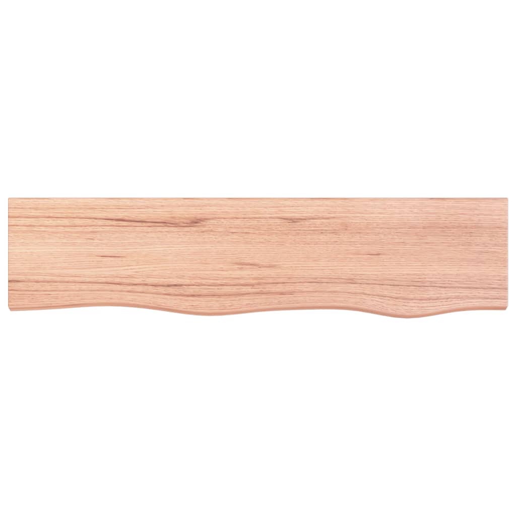 Vegghylle lysebrun 80x20x2 cm behandlet heltre eik