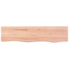 Vegghylle lysebrun 80x20x2 cm behandlet heltre eik