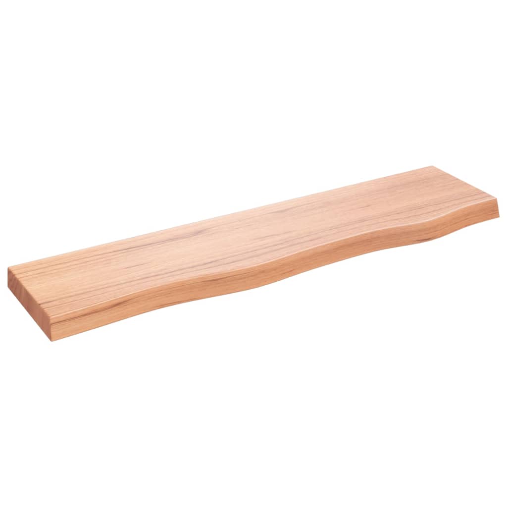 Vegghylle lysebrun 80x20x4 cm behandlet heltre eik