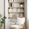 Vegghylle lysebrun 80x20x6 cm behandlet heltre eik