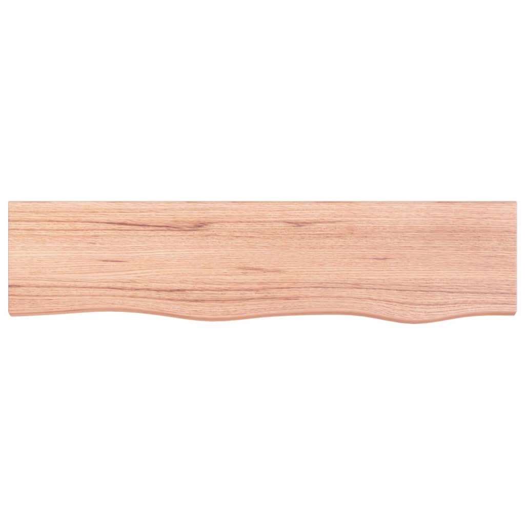 Vegghylle lysebrun 80x20x6 cm behandlet heltre eik