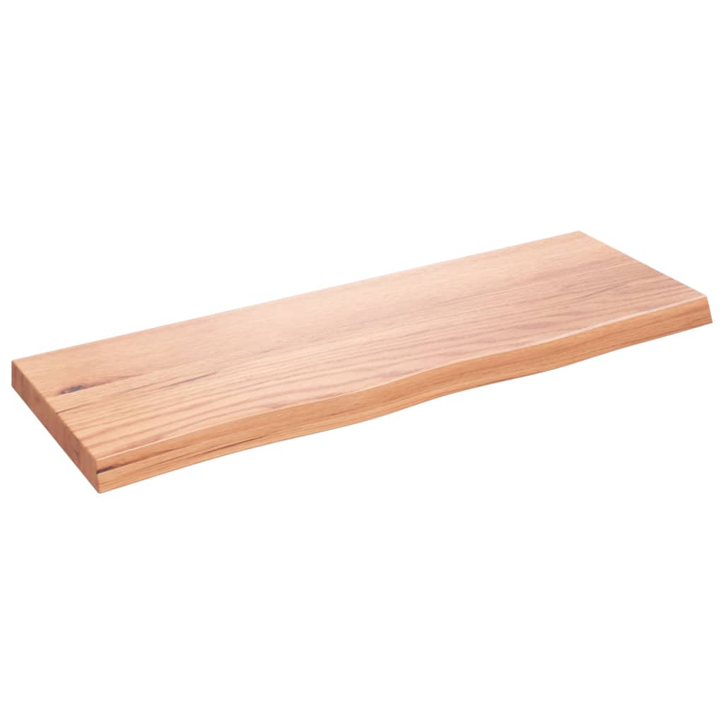 Vegghylle lysebrun 80x30x(2-4) cm behandlet heltre eik