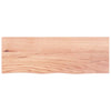 Vegghylle lysebrun 80x30x(2-6) cm behandlet heltre eik