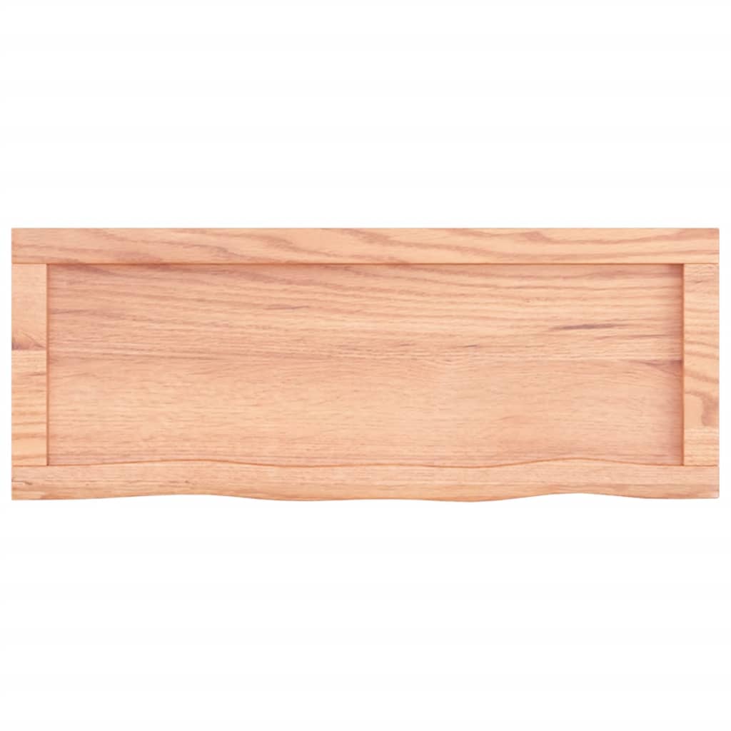 Vegghylle lysebrun 80x30x(2-6) cm behandlet heltre eik