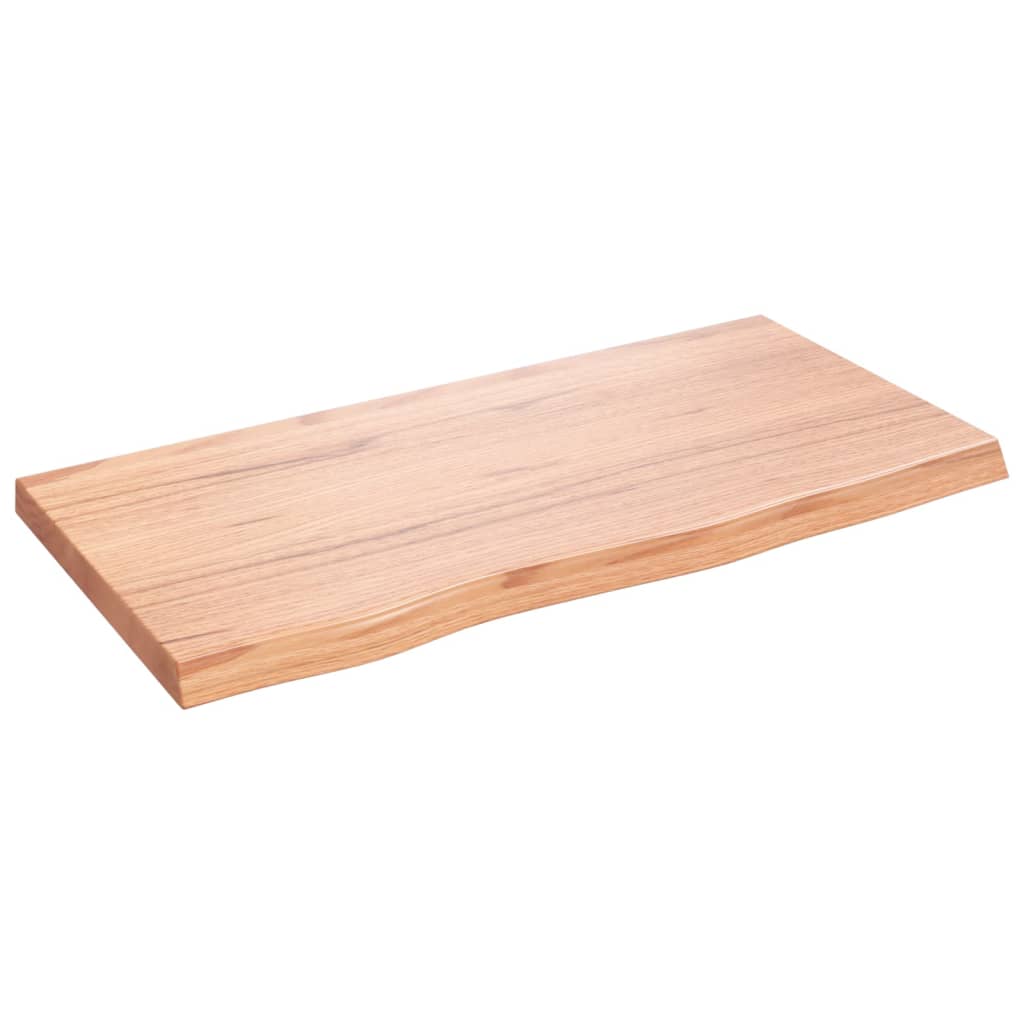 Vegghylle lysebrun 80x40x(2-4) cm behandlet heltre eik