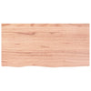 Vegghylle lysebrun 80x40x(2-6) cm behandlet heltre eik