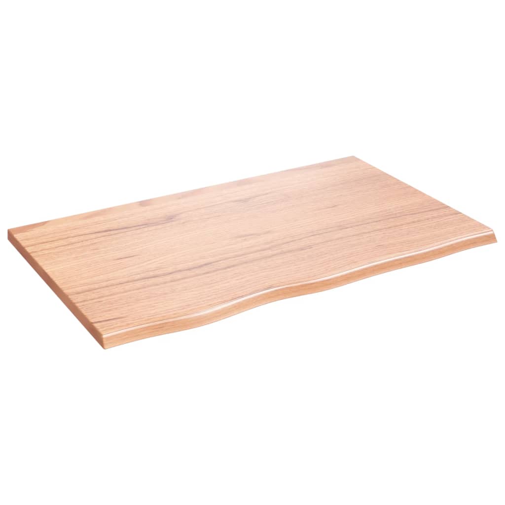 Vegghylle lysebrun 80x50x2 cm behandlet heltre eik