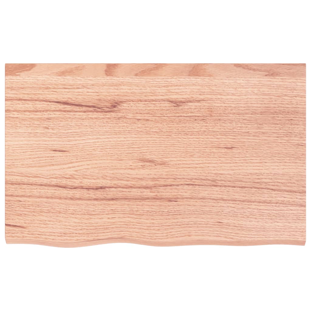 Vegghylle lysebrun 80x50x2 cm behandlet heltre eik