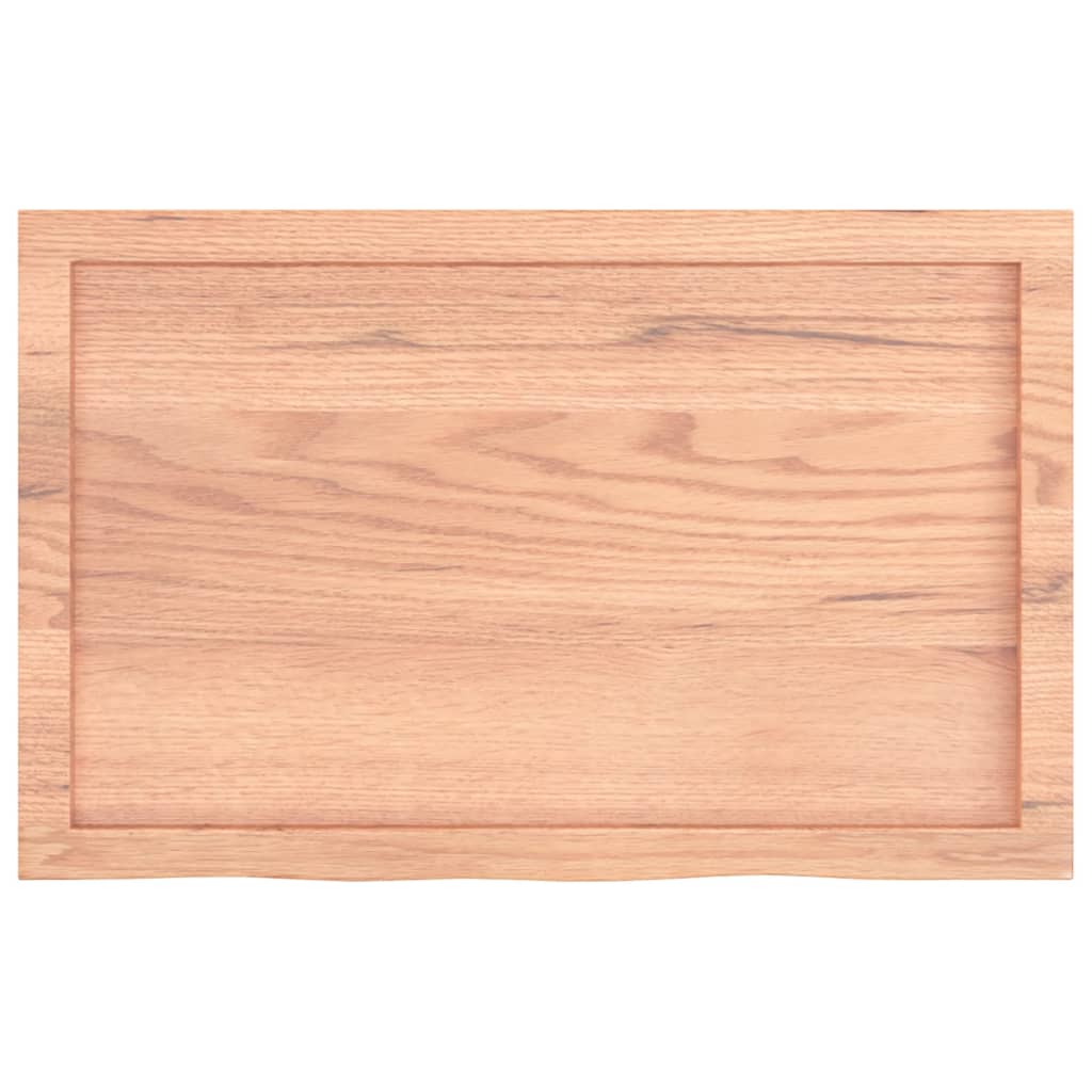 Vegghylle lysebrun 80x50x(2-4) cm behandlet heltre eik