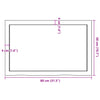 Vegghylle lysebrun 80x50x(2-4) cm behandlet heltre eik
